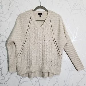 Love & Liberty Cable Knit Sweater Dolman Sleeves